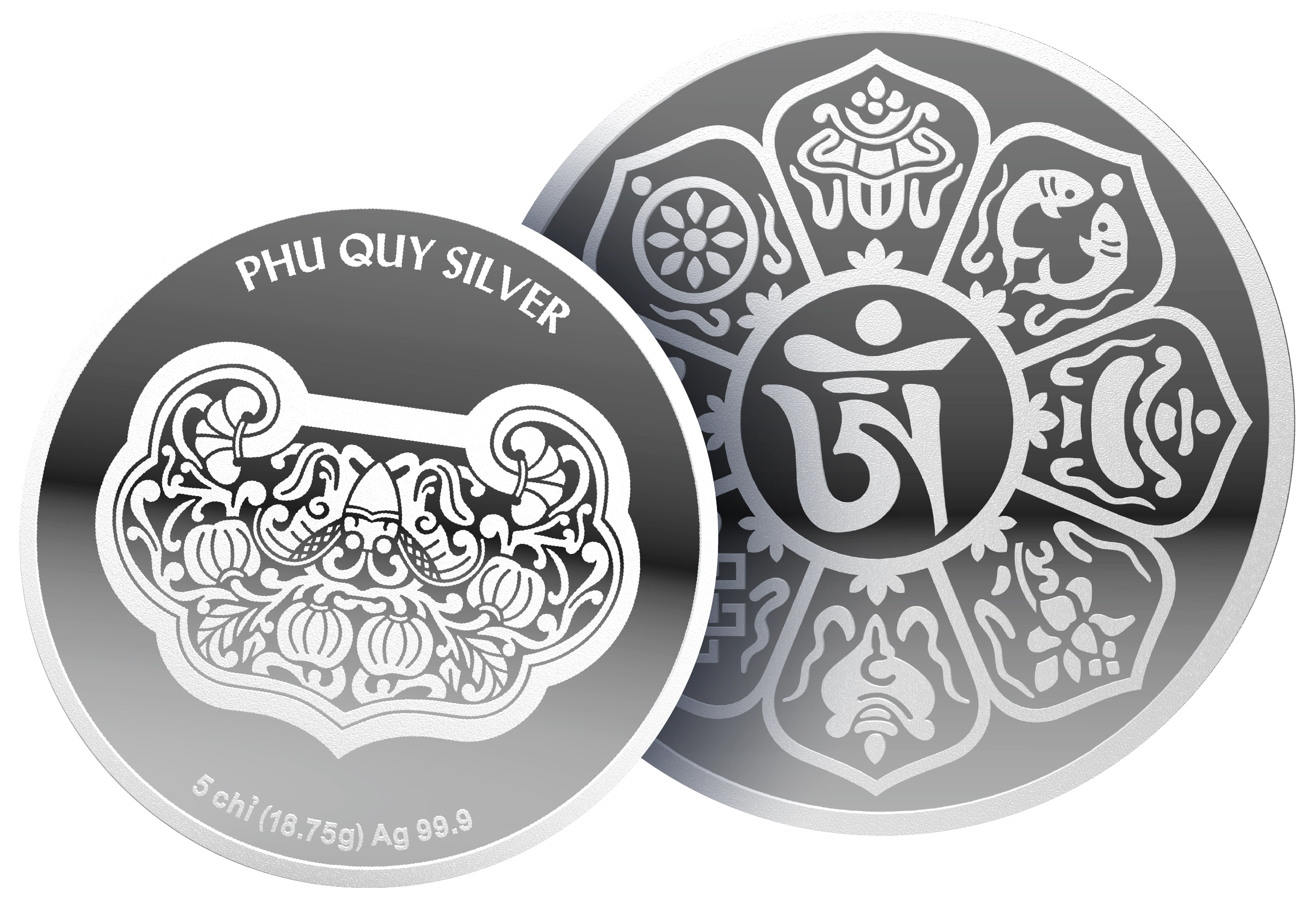 Đồng bạc Bát Bảo Cát Tường Phú Quý 5 chỉ (5.0 Chỉ)